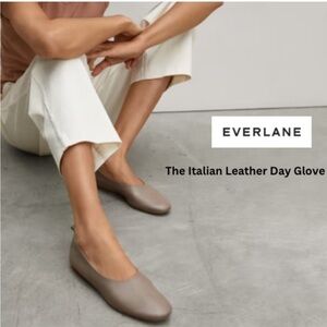 EVERLANE The Italian Leather Day Glove taupe size 8.5 Made in Italy